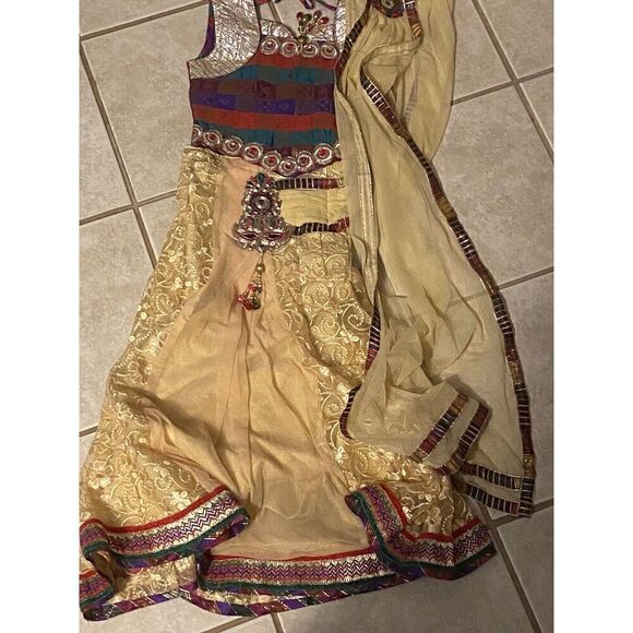 Try Me Quilted Beaded Sequin Vest And Skirt 26 Costume Cultural/ Ethnic Dress - Picture 1 of 15